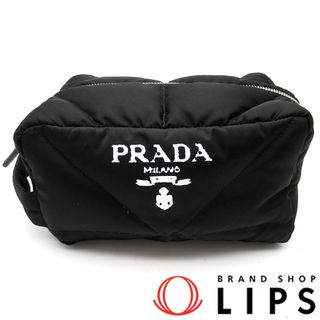 PRADA - プラダ Re-Nylon トラベルポーチ  2NA050 ナイロン メンズクラッチバッグ
 ブラック(NERO)【中古】