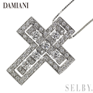 ダミアーニ(Damiani)のダミアーニ K18WG ダイヤモンド ペンダントネックレス ベルエポック クロス(ネックレス)