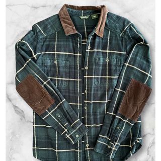 エディーバウアー(Eddie Bauer)のメンズ 長袖シャツ チェック柄 トップス Mサイズ(シャツ/ブラウス(長袖/七分))