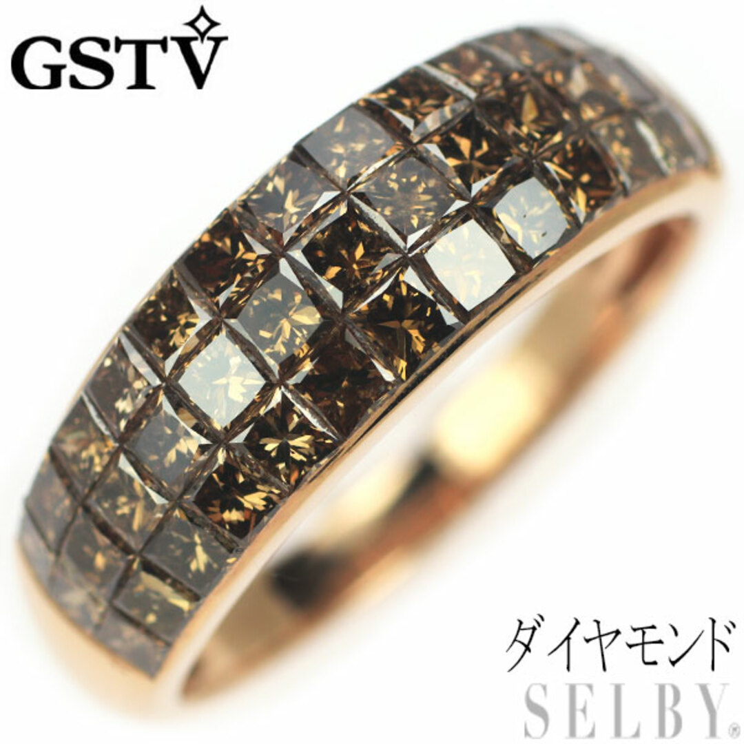 GSTV K18PG ダイヤモンド リング ミステリーセッティング レディースのアクセサリー(リング(指輪))の商品写真