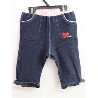 ミキハウス(mikihouse)の【春夏物 新入荷!】◇ミキハウス/mikihouse◇90cm 半端丈パンツ インディゴ×ピンク 裾2way【中古】子供服 キッズ kids ベビー服 baby 女の子 春夏秋 bottoms 014042(パンツ)