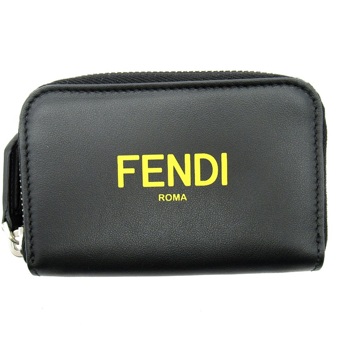 FENDI(フェンディ)のフェンディ コインケース  7M0257 レザー レディース ブラック【中古】 メンズのファッション小物(コインケース/小銭入れ)の商品写真