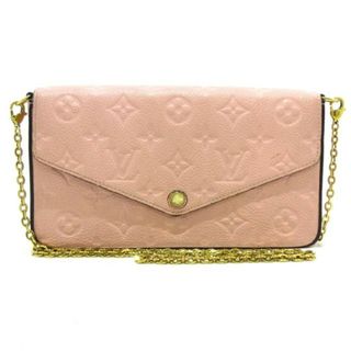 ルイヴィトン(LOUIS VUITTON)のLOUIS VUITTON(ルイヴィトン) 財布 モノグラム・アンプラント ポシェットフェリシー M67856 ローズプードル エンボス加工を施したレザー（皮革の種類：牛革）(財布)