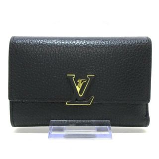 ルイヴィトン(LOUIS VUITTON)のLOUIS VUITTON(ルイヴィトン) 3つ折り財布 カプシーヌ美品  ポルトフォイユカプシーヌコンパクト M62157 ノワール・ホットピンク トリヨンレザー(財布)