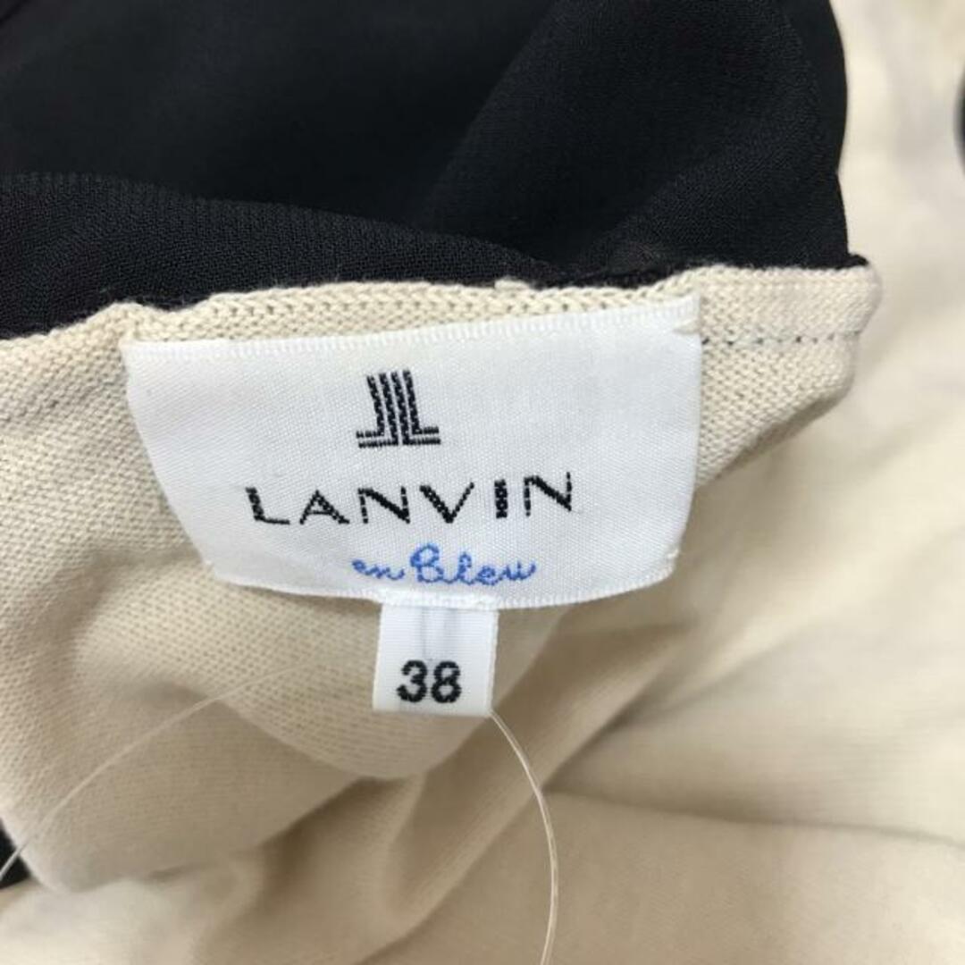 LANVIN en Bleu(ランバンオンブルー)のLANVIN en Bleu(ランバンオンブルー) ワンピース サイズ38 M レディース アイボリー×黒 バイカラー レディースのワンピース(その他)の商品写真