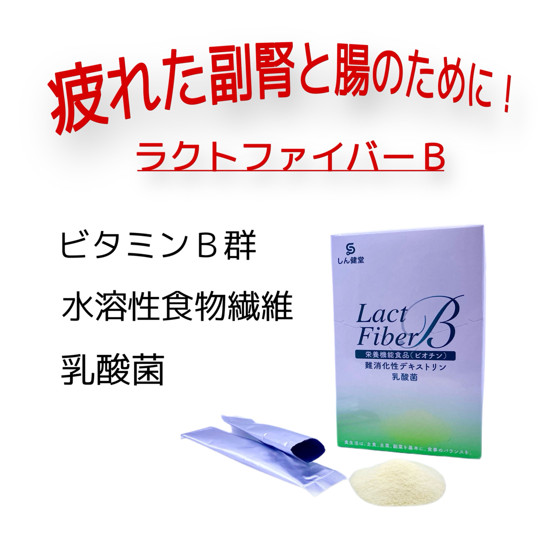 疲労、免疫力、炎症に！副腎と腸を元気にする！【しん健堂　ラクトファイバーB】 食品/飲料/酒の健康食品(ビタミン)の商品写真