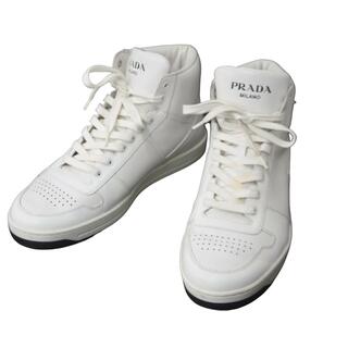 PRADA - PRADA プラダ スニーカー スニーカー トライアングル 靴 ホワイト 2TE183 サイズ9 良品 中古 62035