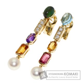 BVLGARI - BVLGARI アレグラ マルチストーン パール ダイヤモンド ピアス K18YG レディース