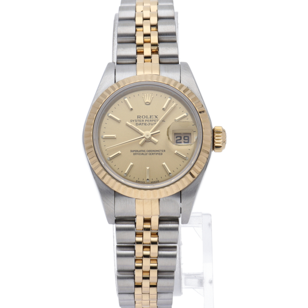 ROLEX(ロレックス)のロレックス デイトジャスト レディース時計 Datejust Ladies 79173(K) 箱 保証書 K18YG/SS レディース時計 シャンパンカラー 仕上げ済 2001年 美品 【中古】 レディースのファッション小物(腕時計)の商品写真