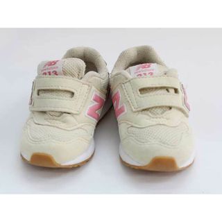 ニューバランス(New Balance)の【新入荷!】▼ニューバランス/NB/New Balance▼12cm  スニーカー/スポーツシューズ/運動靴 ベージュ×ピンク×白 313【中古】 子供 キッズ kids ベビー baby 女の子 shoes 春夏秋冬 514042(スニーカー)