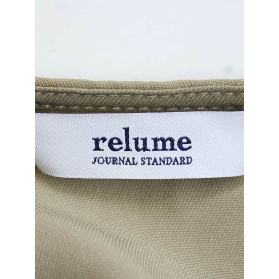 JOURNAL STANDARD relume(ジャーナルスタンダードレリューム)の【春夏物 新入荷】‡JOURNAL STANDARD relume/ジャーナルスタンダード レリューム‡レーヨンツイルクルーネックフレアワンピース/長袖/ロング丈 ベージュ レディース F 【中古】春夏  onepi 614042 レディースのワンピース(その他)の商品写真