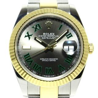 ロレックス(ROLEX)のROLEX(ロレックス) 腕時計美品  デイトジャスト41 126333 メンズ K18YG×SS/ランダムルーレット/オイスターブレス/11コマ/2022.2 スレートローマ(その他)