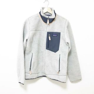 パタゴニア(patagonia)のPatagonia(パタゴニア) ブルゾン サイズS メンズ美品  - アイボリー×ダークネイビー 長袖/冬(ブルゾン)