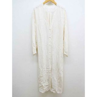 ボールジィ(Ballsey)の【春夏物 新入荷】‡BALLSEY/ボールジィ‡レーヨンシルクロングシャツワンピース/ベルト付き/要インナー/長袖/ロング丈  アイボリー レディース  36【中古】春夏 onepi 514042(その他)