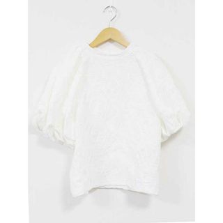 【夏物 新入荷】☆SLY/スライ☆CUTLACE PUFFSLEEVE トップス/カジュアル/半袖 ホワイト/白 レディース 165/80A【中古】夏 614042