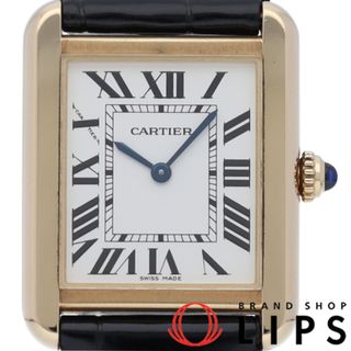 カルティエ(Cartier)のカルティエ タンク ソロ ウォッチ SM コンビ Tank Solo W5200002 修理書 K18YG/SS/革 レディース時計 シルバー 仕上げ済 美品 【中古】(腕時計)