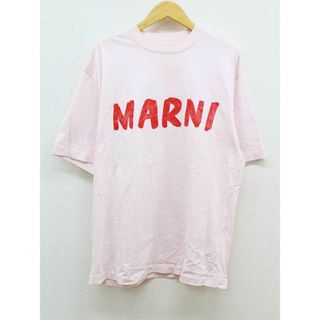 マルニ(Marni)の【夏物 新入荷】‡MARNI/マルニ‡ボクシ―フィットクルーネックTシャツ/カットソー/半袖  ピンク レディース 36【中古】  夏  214042(Tシャツ(半袖/袖なし))