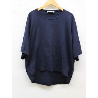 【夏物 新入荷】‡ENFOLD/エンフォルド‡オーバーサイズTシャツ/カットソー/300CA380-1250/半袖 ネイビー/紺 レディース  38【中古】 夏  214042