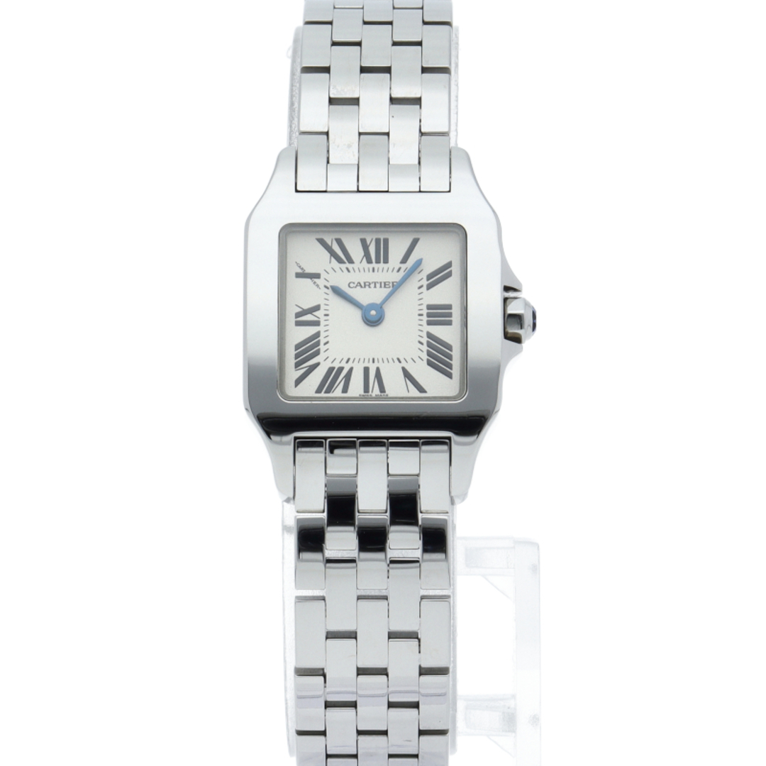 Cartier(カルティエ)のカルティエ サントス ドゥモワゼル ウォッチ SM Santos Demoiselle W25064Z5 修理書 SS レディース時計 ホワイト 仕上げ済 美品 【中古】 レディースのファッション小物(腕時計)の商品写真