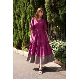 ハーリップトゥ(Her lip to)の【新品】Montpellier Bell-Sleeve Dress(ロングワンピース/マキシワンピース)