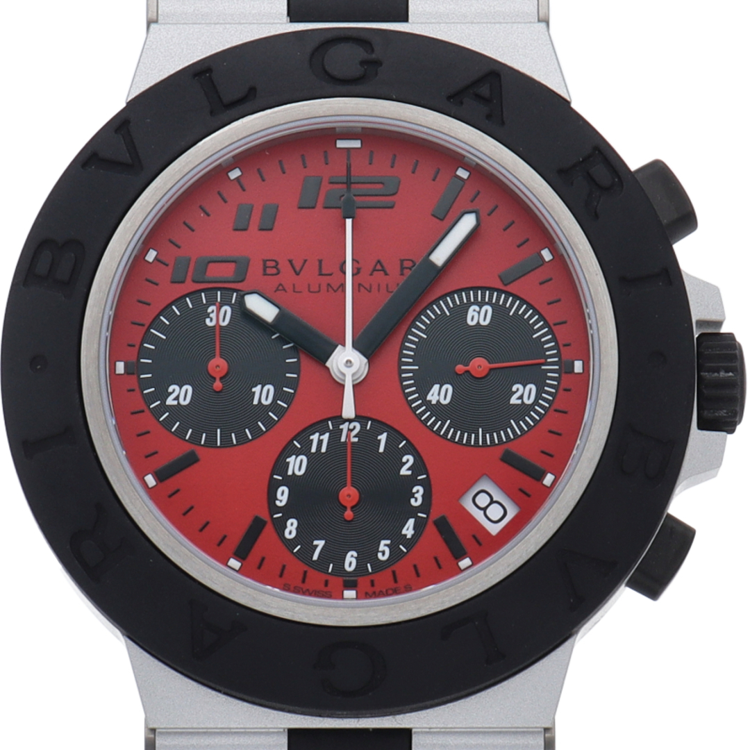 BVLGARI(ブルガリ)のブルガリ アルミニウム クロノグラフ 40mm ドゥカティ オートマチック Alminium Chronograph
 BB40ATCH/103701 箱 保証書 アルミ/ラバー メンズ時計 レッド 美品 【中古】 メンズの時計(その他)の商品写真