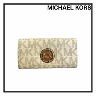 マイケルコース(Michael Kors)のMICHAEL KORS】　マイケルコース　長財布　ホワイト　大学生　レディース(財布)