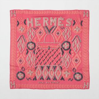 Hermes - 美品 エルメス カレ 70 KELLY EN PERLES ケリーアンペルル 真珠でできているケリー スカーフ シルク 100％ レディース MMM W30-10