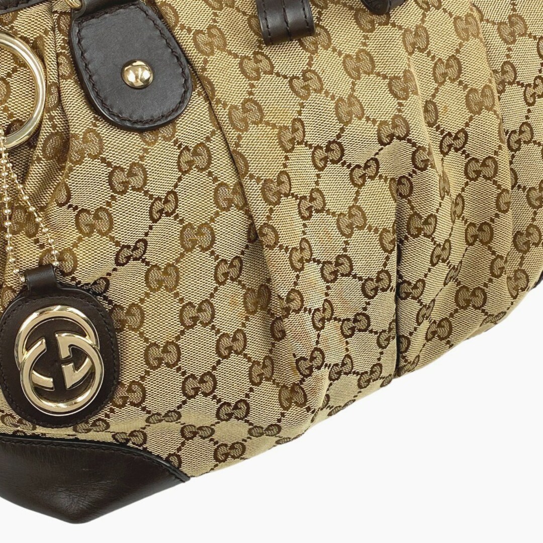 Gucci(グッチ)の■中古■　グッチ 2WAY バッグ インターロッキング キャンバス ベージュ ブラウン 285730 【135057】 レディースのバッグ(ハンドバッグ)の商品写真