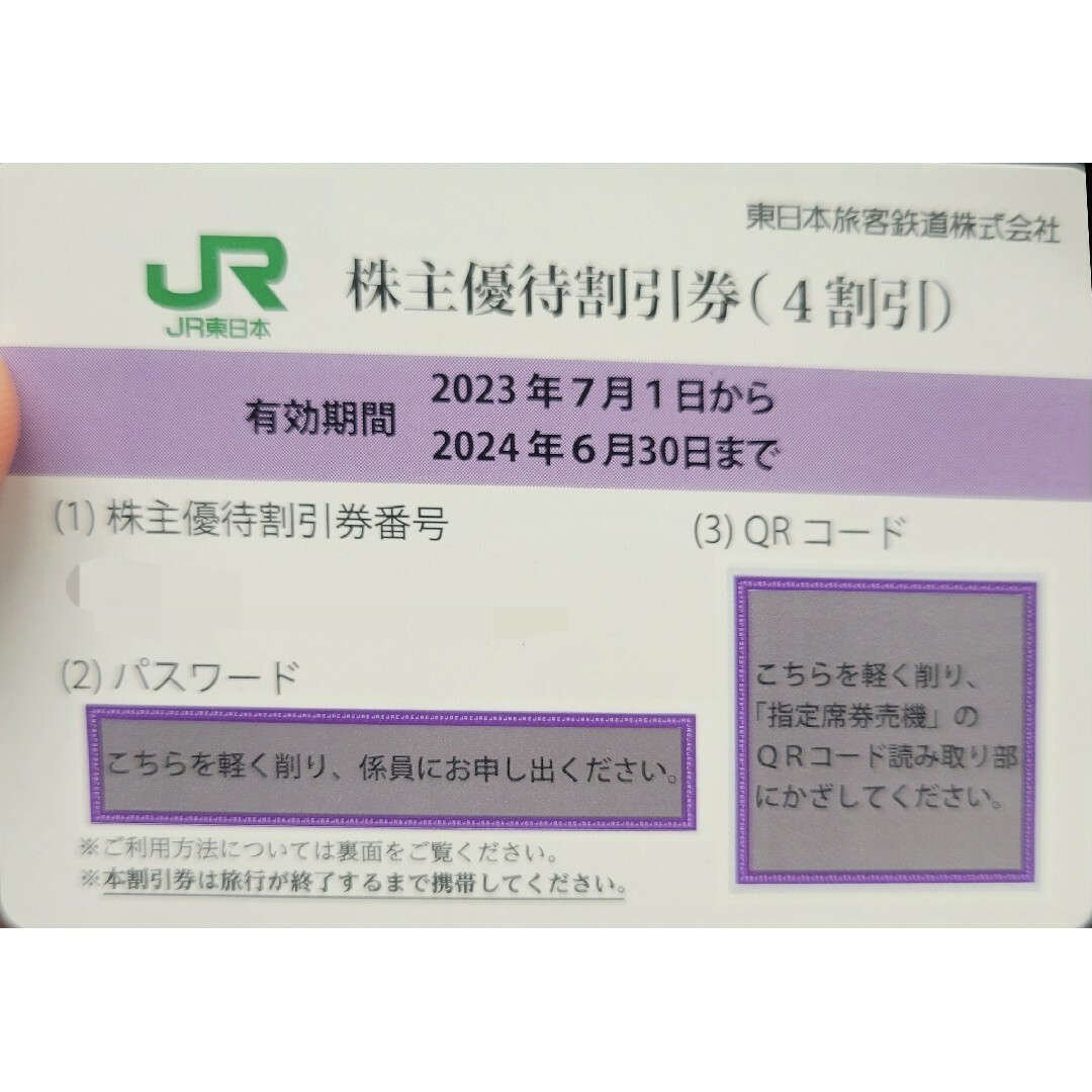 JR(ジェイアール)のJR東日本 株主優待券 株主優待乗車証 チケットの優待券/割引券(その他)の商品写真