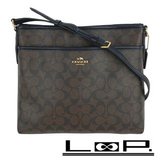 コーチ(COACH)の■美品■　コーチ ショルダー バッグ シグネチャー レザー ブラウン F58297 【106095】(ショルダーバッグ)