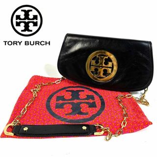 トリーバーチ(Tory Burch)の【美品】トリーバーチ ショルダーバッグ レザー ゴールド金具 保存袋付き(ショルダーバッグ)