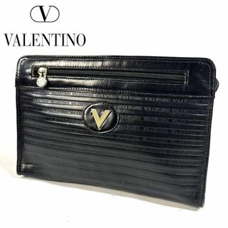 ヴァレンティノ(VALENTINO)のヴァレンティノ レザー セカンドバッグ クラッチバッグ ゴールド金具 イタリア製(セカンドバッグ/クラッチバッグ)