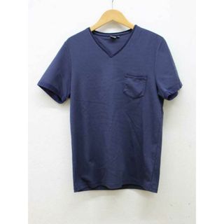 Calvin Klein - 【夏物新入荷】■Calvin Klein/カルバンクライン■Vネックカットソー/半袖 ネイビー/紺 メンズ M【中古】夏 514042