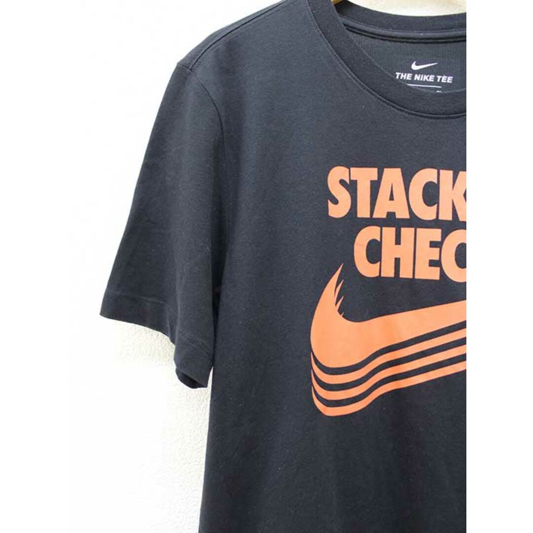 NIKE(ナイキ)の【新入荷】■NIKE/ナイキ■スタッキングチェックTシャツ/半袖 ブラック×オレンジ メンズ S【中古】春夏秋冬 514042 メンズのトップス(Tシャツ/カットソー(半袖/袖なし))の商品写真