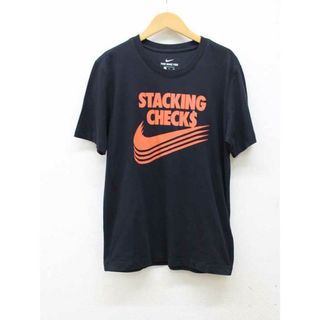 ナイキ(NIKE)の【新入荷】■NIKE/ナイキ■スタッキングチェックTシャツ/半袖 ブラック×オレンジ メンズ S【中古】春夏秋冬 514042(Tシャツ/カットソー(半袖/袖なし))