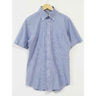 エスエムシー(SMC)の【夏物 新入荷】☆SMC/エスエムシー☆半袖チェックシャツ/シャツ/半袖/ポケット/カジュアル ブルー×ホワイト/青×白 メンズ【中古】夏 614042(シャツ)