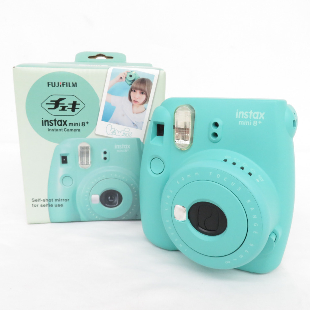 富士フイルム(フジフイルム)の富士フイルム フジフイルム チェキ インスタントカメラ instax mini 8＋ Instant Camera ミント 通電確認のみ スマホ/家電/カメラのカメラ(フィルムカメラ)の商品写真