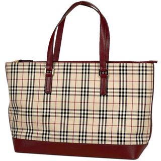 BURBERRY - バーバリー チェック柄 トートバッグ レディース 【中古】