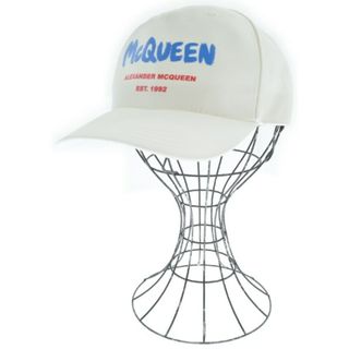 アレキサンダーマックイーン(Alexander McQueen)のALEXANDER MCQUEEN アレキサンダーマックイーン キャップ L 白 【古着】【中古】(キャップ)