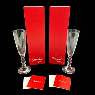 バカラ(Baccarat)の【美品】バカラ ベガ シャンパンフルート シャンパングラス 2客 ペア セット(グラス/カップ)