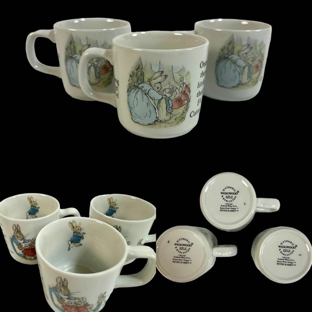 WEDGWOOD(ウェッジウッド)の【極美品】WEDGWOOD ピーターラビット ティーセット  3個セット 英国製 インテリア/住まい/日用品のキッチン/食器(グラス/カップ)の商品写真