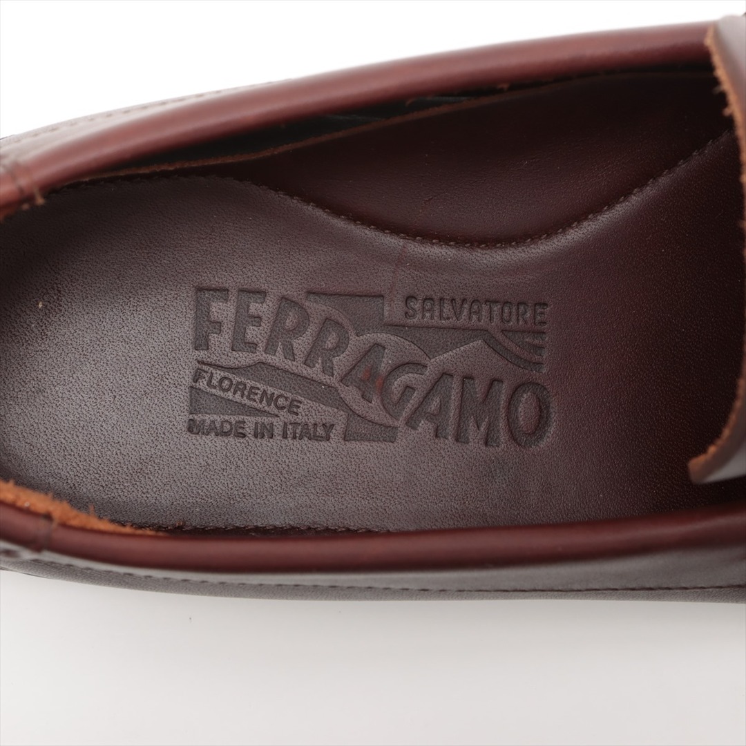 Salvatore Ferragamo(サルヴァトーレフェラガモ)の極美品 サルヴァトーレフェラガモ ガンチーニ レザー ローファー 7 25cm 相当 ブラウン 本革 靴 シューズ 革靴 メンズ EEM W32-1 メンズの靴/シューズ(ドレス/ビジネス)の商品写真