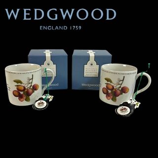 ウェッジウッド(WEDGWOOD)の【未使用】ウェッジウッド ナチュラルコレクション WWF マグカッププラム 2客(グラス/カップ)