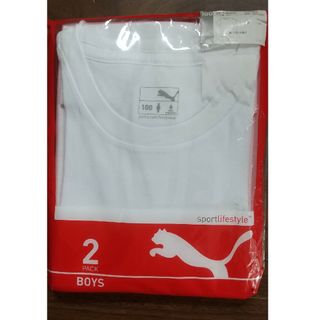 プーマ(PUMA)の未使用☆PUMA 綿Tシャツ 100cm 白 2枚(Tシャツ/カットソー)