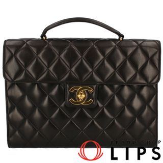 シャネル(CHANEL)のシャネル マトラッセ デカココ ブリーフケース  A02794 ラムスキン レディースビジネスバッグ
 ブラック【中古】(その他)