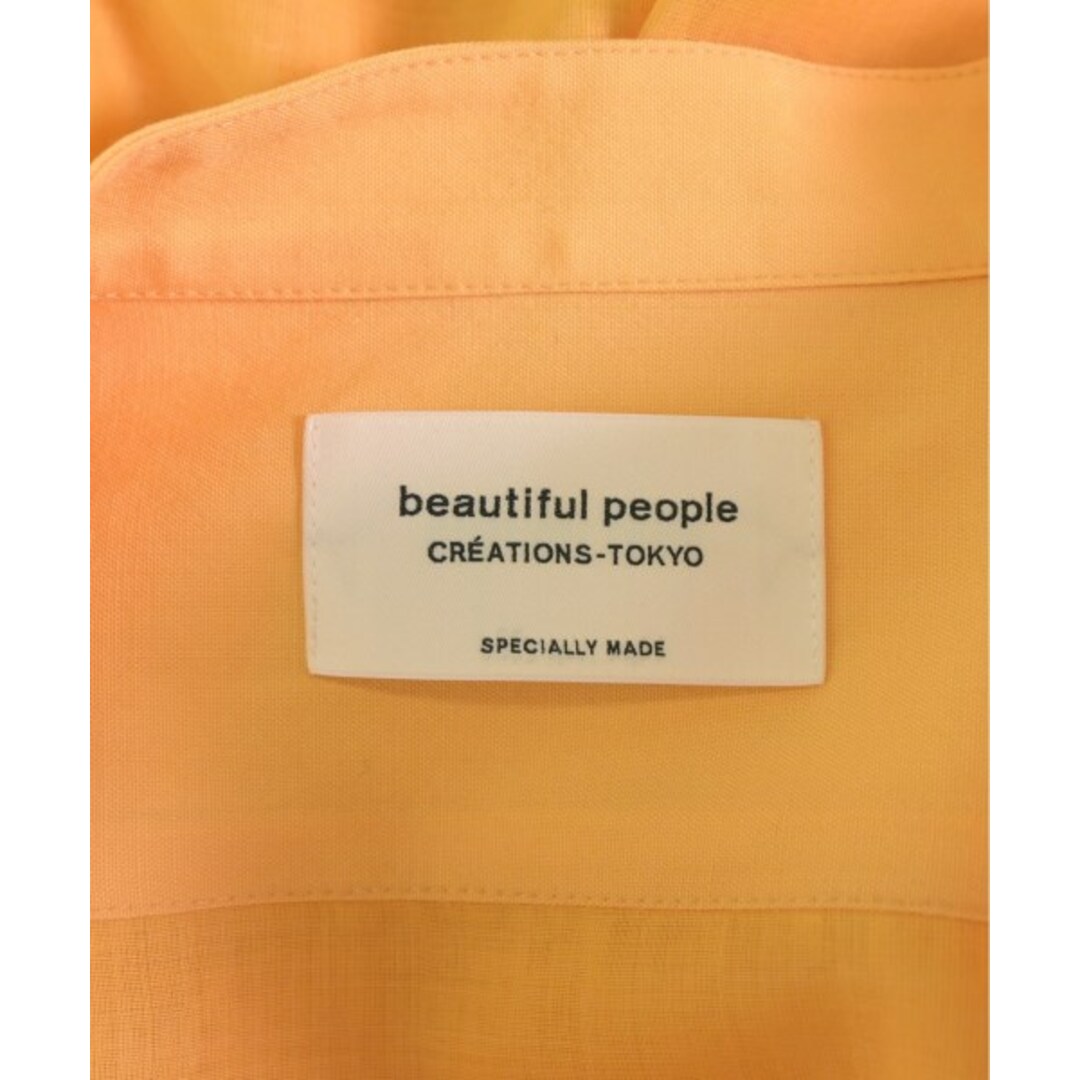 beautiful people(ビューティフルピープル)のbeautiful people カジュアルシャツ 38(M位) 黄 【古着】【中古】 レディースのトップス(シャツ/ブラウス(長袖/七分))の商品写真