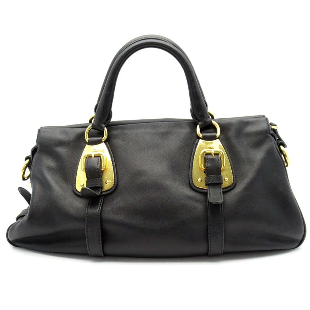 PRADA(プラダ)のプラダ 2WAYハンドバッグ  BN1903 ラムスキン レディースハンドバッグ
 ブラック(NERO)【中古】 レディースのバッグ(ハンドバッグ)の商品写真