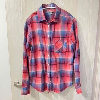 ユニクロ(UNIQLO)のユニクロ　ネルシャツ　チェック　S 春服(シャツ/ブラウス(長袖/七分))