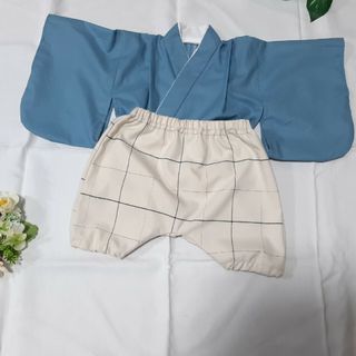 ベビー袴風 和服セット♡初節句やお食い初めに★ シンプル(和服/着物)