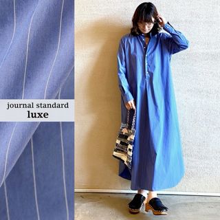 JOURNAL STANDARD - journal standard luxe ストライプスタンドカラーシャツワンピ